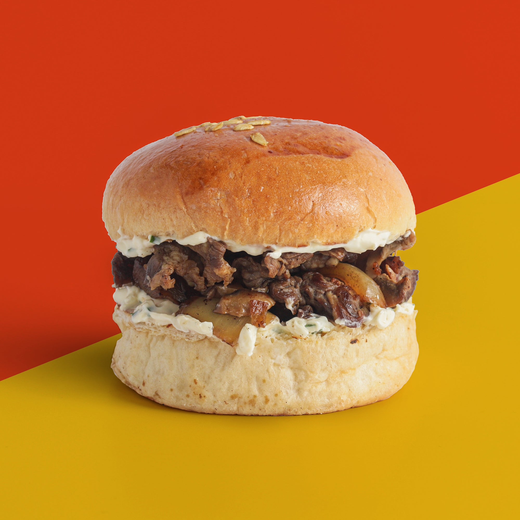 Cheese Steak Sandwich Brothers Burger