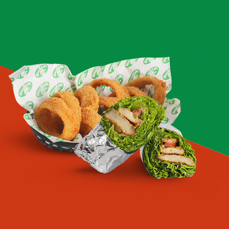 Grilled Chicken Lettuce Wrap Duo Meal Brothers Burger