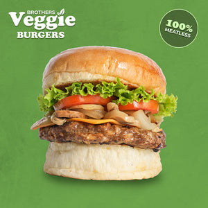 Onion Mushroom Melt Veggie Burger